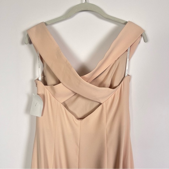 Dessy Collection- OFF-THE-SHOULDER CRISS CROSS BACK TRUMPET GOWN - Picture 7 of 13